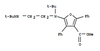 3-Furancarboxylic acid,5-[(1,1-dimethylethyl)[2-[(1,1-dimethylethyl)amino]ethyl]amino]-2,4-diphenyl-,methyl ester Structure,856419-93-7Structure