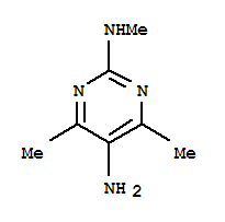 (5CI)-5-氨基-4,6-二甲基-2-甲基氨基嘧啶结构式_856973-51-8结构式