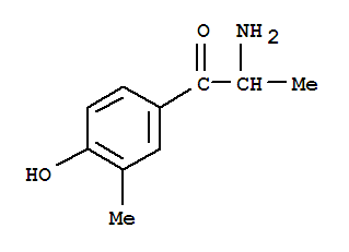 2-氨基-1-(4-羟基-3-甲基苯基)-1-丙酮结构式_858711-59-8结构式