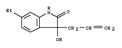 3-烯丙基-6-乙基-3-羟基-1,3-二氢-吲哚-2-酮结构式_864685-15-4结构式