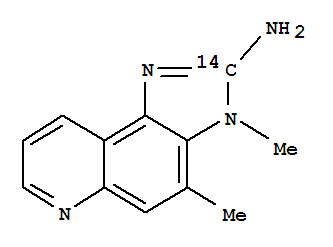 2-氨基-3,4-二甲基-3H-咪唑并[4,5-f]喹啉-2-14c结构式_86984-31-8结构式