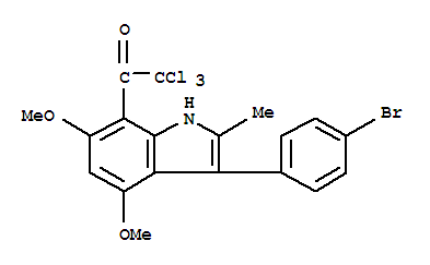 Ethanone, 1-[3-(4-bromophenyl)-4,6-dimethoxy-2-methyl-1h-indol-7-yl]-2,2,2-trichloro- Structure,869960-02-1Structure