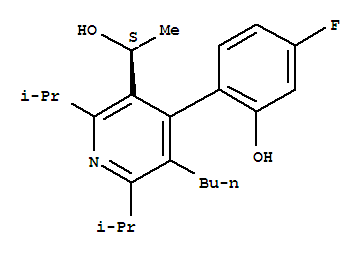 3-Pyridinemethanol, 5-butyl-4-(4-fluoro-2-hydroxyphenyl)-α-methyl-2,6-bis(1-methylethyl)-, (αS)- Structure,880343-36-2Structure