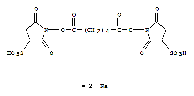 Hexanedioic acid 1,6-bis(2,5-dioxo-3-sulfo-1-pyrrolidinyl) ester sodium salt (1:2) Structure,881415-69-6Structure