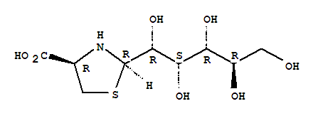 2-(d-gLuco-戊基羟基戊基)-4(r)-1,3-噻唑烷-4-羧酸结构式_88271-29-8结构式