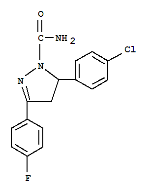 5-(4-氯苯基)-3-(4-氟苯基)-4,5-二氢-1H-吡唑-1-羧酰胺结构式_885269-72-7结构式