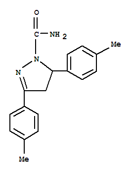 3,5-二对甲苯基-4,5-二氢-1H-吡唑-1-羧酰胺结构式_885269-78-3结构式