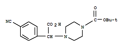 2-(4-Boc-piperazinyl)-2-(4-cyano-phenyl)acetic acid Structure,885274-36-2Structure