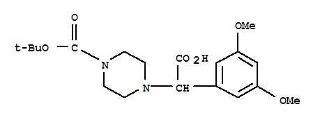 2-(4-Boc-piperazinyl)-2-(3,5-dimethoxy-phenyl)acetic acid Structure,885274-69-1Structure