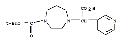 1-Boc-4-(羧基吡啶-3-甲基)-[1,4]二氮杂烷结构式_885275-68-3结构式