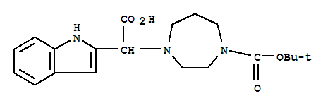 1-Boc-4-[carboxy-(1h-indol-2-yl)-methyl]-[1,4]diazepane Structure,885275-76-3Structure