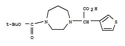 1-Boc-4-(羧基噻吩-3-甲基)-[1,4]二氮杂烷结构式_885275-85-4结构式