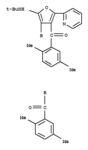 (9ci)-[2-[(1,1-二甲基乙基)氨基]-5-(2-吡啶)-3,4-呋喃二基]双[(2,5-二甲基苯基)-甲酮结构式_885357-82-4结构式