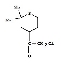 (9ci)-2-氯-1-(四氢-2,2-二甲基-2H-硫代吡喃-4-基)-乙酮结构式_88653-80-9结构式
