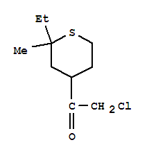 Ethanone, 2-chloro-1-(2-ethyltetrahydro-2-methyl-2h-thiopyran-4-yl)-(9ci) Structure,88653-81-0Structure