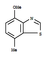 Benzothiazole, 4-methoxy-7-methyl-(9ci)Structure,88686-31-1Structure Benzothiazole, 4-methoxy-7-methyl-(9ci) Structure,88686-31-1Structure