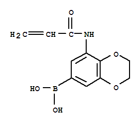 (9ci)-[2,3-二氢-8-[(1-氧代-2-丙烯基)氨基]-1,4-苯并二噁英-6-基]-硼酸结构式_886974-25-0结构式