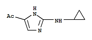 Ethanone, 1-[2-(cyclopropylamino)-1h-imidazol-4-yl]-(9ci) Structure,88723-24-4Structure