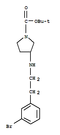 1-Boc-3-[2-(3-溴苯基)-乙基氨基]-吡咯烷结构式_887578-39-4结构式