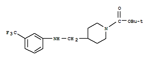 1-Boc-4-[(3-三氟甲基苯氨基)-甲基]-哌啶结构式_887582-66-3结构式