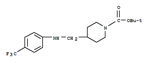 1-Boc-4-[(4-三氟甲基苯氨基)-甲基]-哌啶结构式_887582-74-3结构式