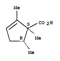 2-Cyclopentene-1-carboxylic acid, 1,2,5-trimethyl-, trans-(9ci) Structure,88907-86-2Structure