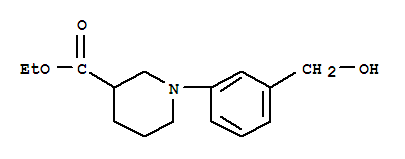 1-(3-Hydroxymethyl-phenyl)-piperidine-3-carboxylic acid ethyl ester Structure,889956-11-0Structure