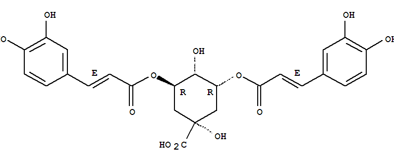 (1S,3r,4s,5r)-3,5-bis(((e)-3-(3,4-dihydroxyphenyl)acryloyl)oxy)-1,4-dihydroxycyclohexanecarboxylicacid Structure,89919-62-0Structure