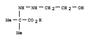 (7CI)-2-[2-(2-羟基乙基)肼基]-2-甲基-丙酸结构式_89937-55-3结构式