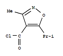 5-异丙基-3-甲基异噁唑-4-羰酰氯结构式_90006-55-6结构式