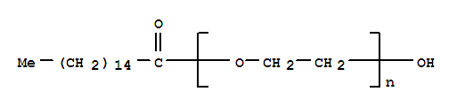 Alpha-(1-oxohexadecyl)-omega-hydroxy-poly(oxy-1,2-ethanediyl) Structure,9004-94-8Structure