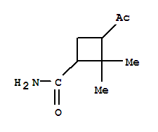 (9ci)-3-乙酰基-2,2-二甲基-环丁烷羧酰胺结构式_90139-85-8结构式