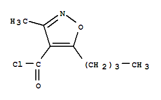 (7ci)-5-丁基-3-甲基-4-异噁唑羰酰氯结构式_90415-80-8结构式