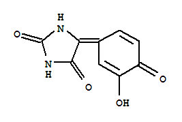 Hydantoin, 5-(3-hydroxy-4-oxo-2,5-cyclohexadien-1-ylidene)-(7ci) Structure,90418-78-3Structure