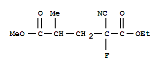 (9ci)-2-氰基-2-氟-4-甲基戊二酸-1-乙基-5-甲酯结构式_90428-58-3结构式