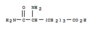 Hexanoic acid, 5,6-diamino-6-oxo- Structure,90485-83-9Structure