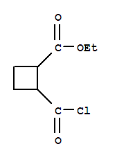 (7ci)-2-(氯甲酰基)-环丁烷羧酸乙酯结构式_90532-26-6结构式