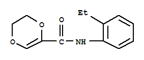 n-(2-乙基苯基)-5,6-二氢-1,4-二噁英-2-羧酰胺结构式_906271-10-1结构式