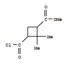 (7ci)-3-(氯甲酰基)-2,2-二甲基-环丁烷羧酸甲酯结构式_90675-51-7结构式