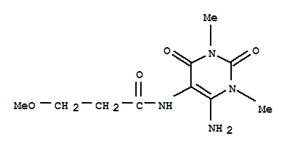 Propanamide, n-(6-amino-1,2,3,4-tetrahydro-1,3-dimethyl-2,4-dioxo-5-pyrimidinyl)-3-methoxy- Structure,90749-77-2Structure