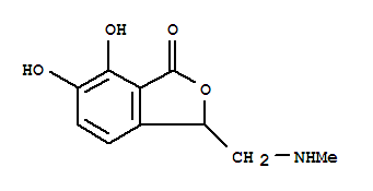 (6ci,7ci)-6,7-二羟基-3-[(甲基氨基)甲基]-苯酞结构式_90922-87-5结构式