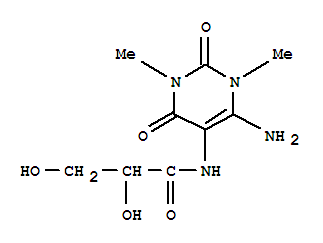 Propanamide, n-(6-amino-1,2,3,4-tetrahydro-1,3-dimethyl-2,4-dioxo-5-pyrimidinyl)-2,3-dihydroxy- Structure,909258-67-9Structure