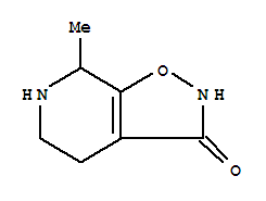 (9ci)-4,5,6,7-四氢-7-甲基-异噁唑并[5,4-c]吡啶-3(2H)-酮结构式_91305-30-5结构式