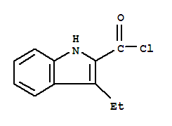 Indole-2-carbonyl chloride, 3-ethyl-(7ci) Structure,91348-90-2Structure