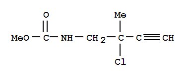 (9ci)-(2-氯-2-甲基-3-丁炔基)-氨基甲酸甲酯结构式_91434-62-7结构式