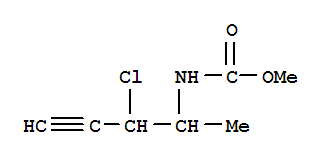 (9ci)-(2-氯-1-甲基-3-丁炔基)-氨基甲酸甲酯结构式_91434-63-8结构式