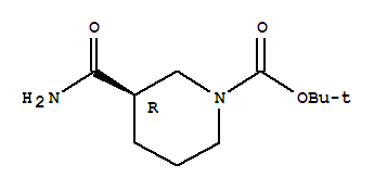 1-Piperidinecarboxylic acid, 3-(aminocarbonyl)-, 1,1-dimethylethyl ester, (3R)- Structure,915226-43-6Structure