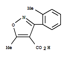 (7ci)-5-甲基-3-邻甲苯-4-异噁唑羧酸结构式_91569-58-3结构式