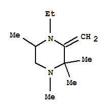 (7ci)-4-乙基-1,2,2,5-四甲基-3-亚甲基-哌嗪结构式_91823-91-5结构式