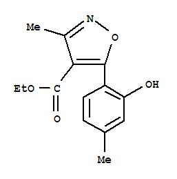 (9ci)-5-(2-羟基-4-甲基苯基)-3-甲基-4-异噁唑羧酸乙酯结构式_92397-22-3结构式